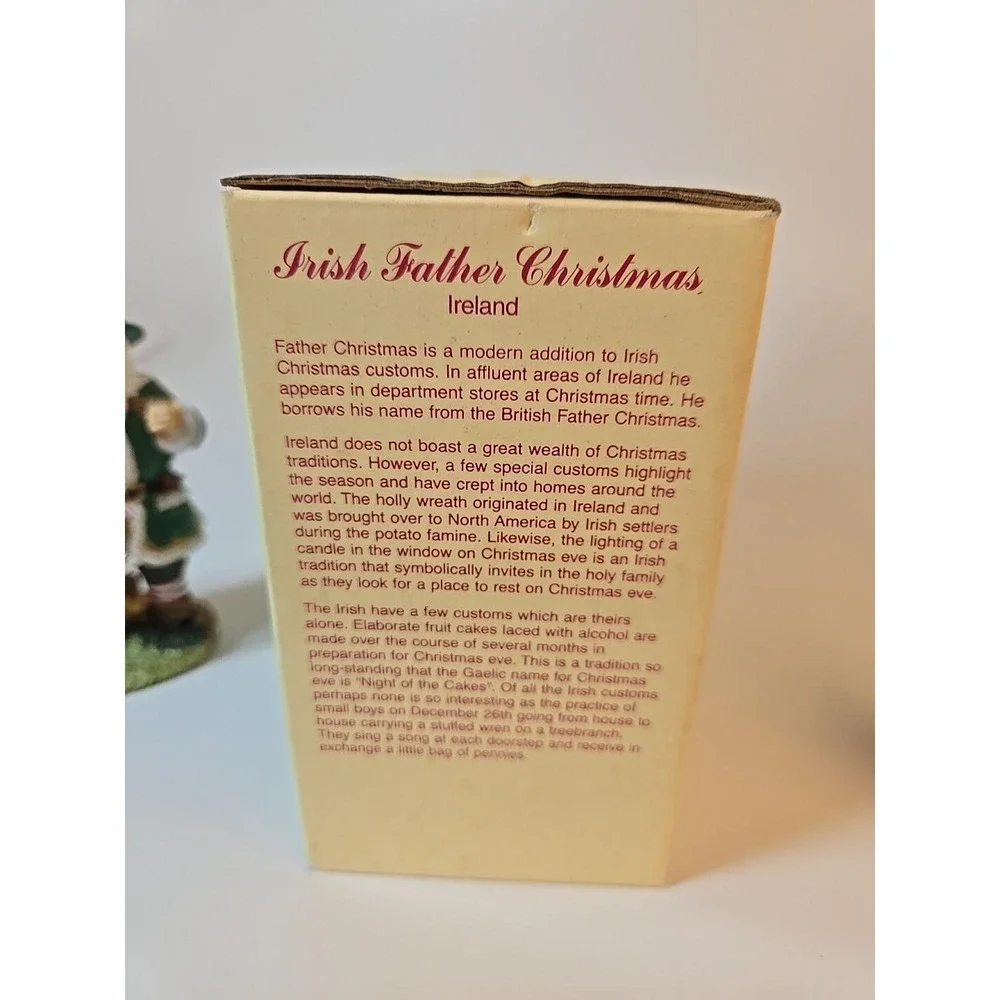 International Santa Claus IRELAND Irish Father Christmas Figure & ornament 1995